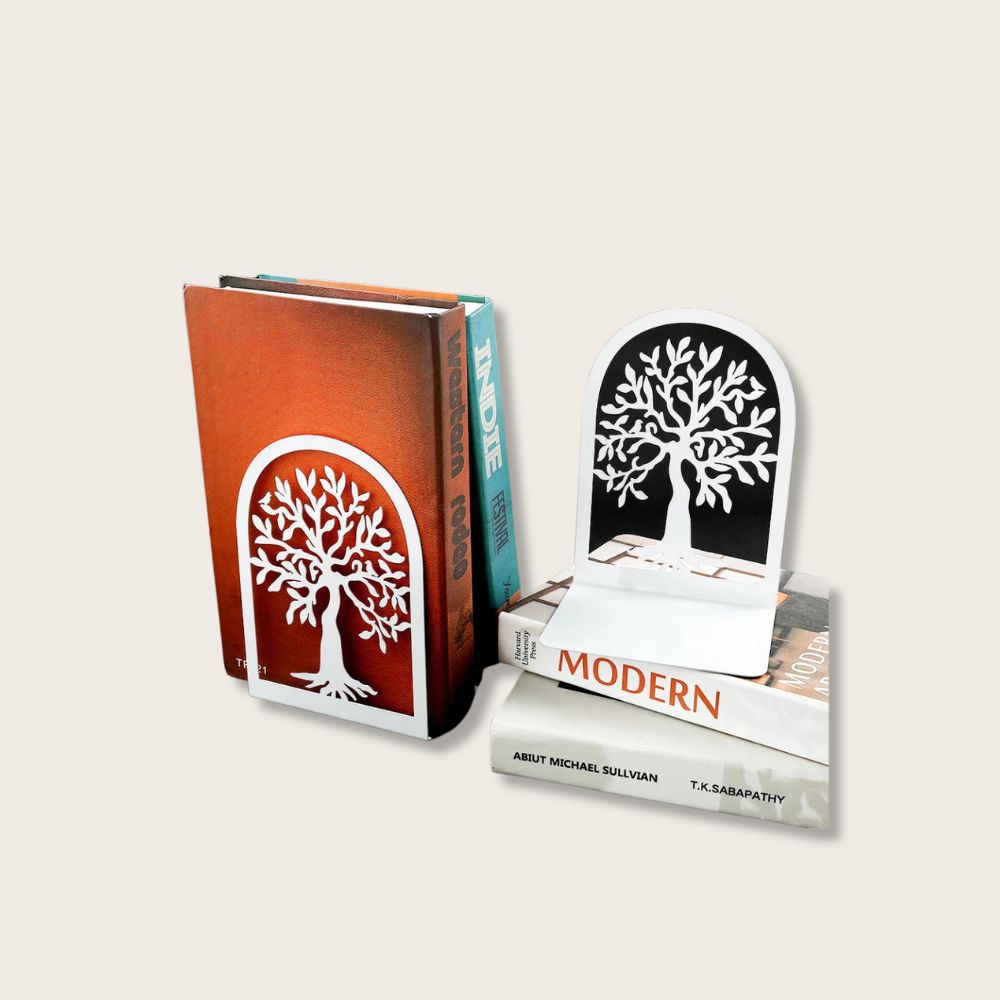 Serre livres<br>Blanc
